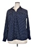 Notations Polka Dots Blue Long Sleeve Button-Down Shirt Size 2X - photo 1