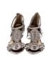 Attention 100% Synthetic Silver Sandals Size 7 1/2 - photo 2
