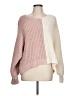 Ninety 100% Polyester Color Block Pink Pullover Sweater Size L - photo 1