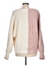 Ninety 100% Polyester Color Block Pink Pullover Sweater Size L - photo 2