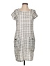 MSK Houndstooth Silver Gray Casual Dress Size L (estimated) - photo 1