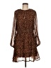 Old Navy 100% Polyester Animal Print Brown Casual Dress Size M - photo 1