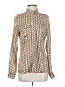 MICHAEL Michael Kors Print Brown Long Sleeve Blouse Size S - photo 1