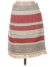 J. McLaughlin Stripes Red Tan Casual Skirt Size 0 - photo 1