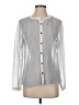 Dear John 100% Cotton Silver Long Sleeve Blouse Size S - photo 1