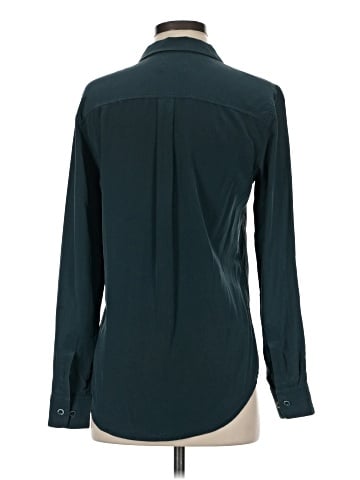 R | Label Long Sleeve Silk Top (view 2)