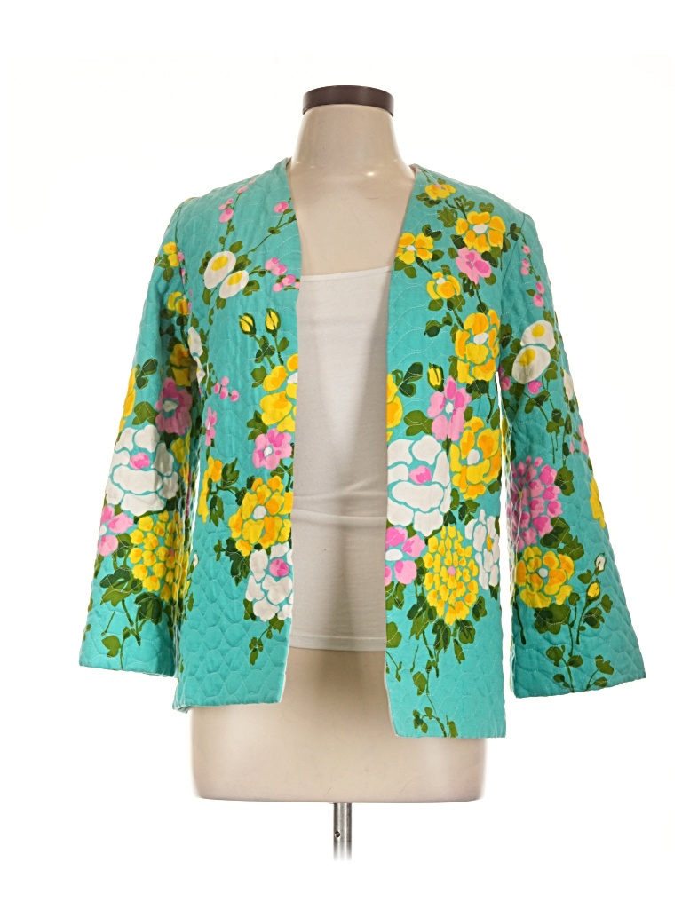 Pre-owned Unbranded Blazer Jacket In Teal