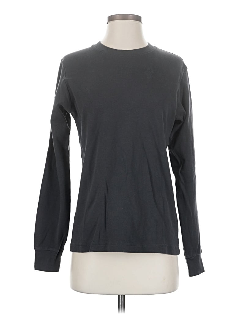 Pre-owned Uniqlo Long Sleeve T-shirt In Gray