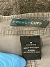 French Cuff 100% Cotton Gray Jacket Size M - photo 3