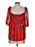 Calvin Klein 100% Polyester Red 3/4 Sleeve Blouse Size S - photo 2