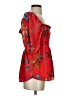 Calvin Klein 100% Polyester Red 3/4 Sleeve Blouse Size S - photo 4