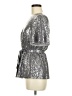 Grace Karin Metallic Silver Short Sleeve Top Size M - photo 5
