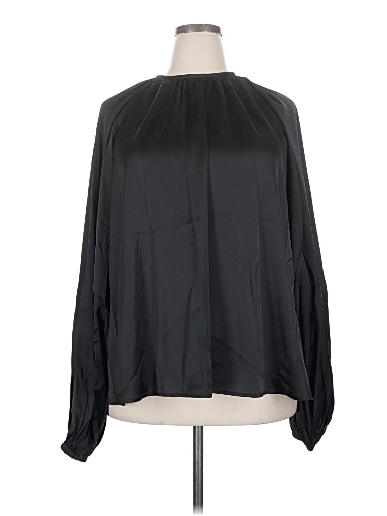 Asos Design Long Sleeve Blouse In Black