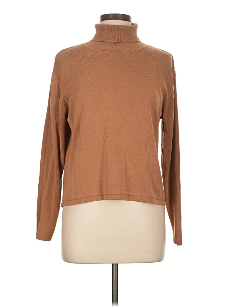 Pre-owned Unbranded Turtleneck Sweater In Brown