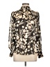 H&M 100% Polyester Animal Print Gold Long Sleeve Blouse Size 10 - photo 1