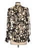 H&M 100% Polyester Animal Print Gold Long Sleeve Blouse Size 10 - photo 2