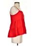 Paper Crane 100% Polyester Red Sleeveless Blouse Size XS - photo 4