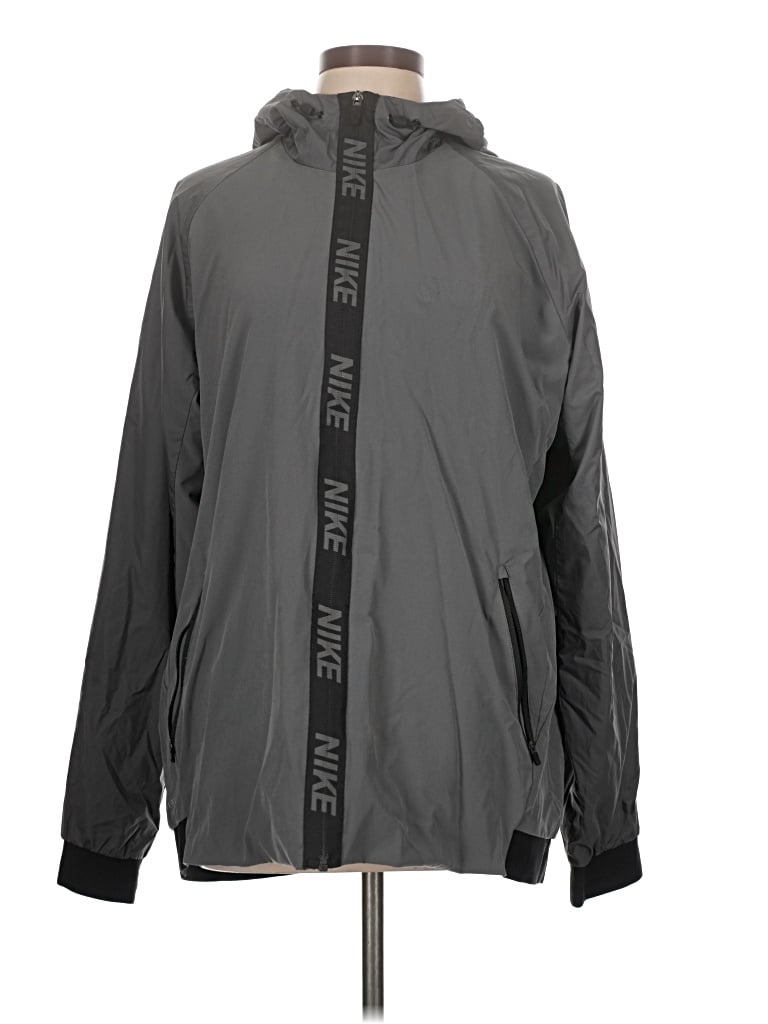 Pre-owned Nike Windbreaker Jacket In Gray