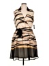 DKNY Stripes Tan Cocktail Dress Size 14 - photo 1