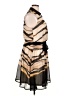 DKNY Stripes Tan Cocktail Dress Size 14 - photo 4