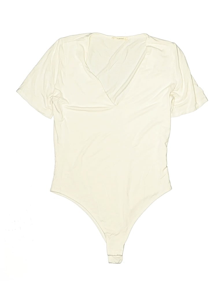Pre-owned Canvas Bodysuit In Ivory
