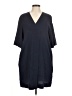 Cos 100% Cupro Solid Blue Casual Dress Size EU 40 / US 10 - photo 1