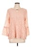 JM Collection Pink 3/4 Sleeve Blouse Size L - photo 1