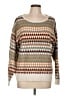 Knox Rose Chevron-herringbone Tan Pullover Sweater Size L - photo 1