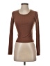 Kanji Brown Long Sleeve Top Size S - photo 1