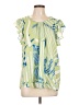 Perry Ellis Portfolio 100% Polyester Green Short Sleeve Blouse Size L - photo 1