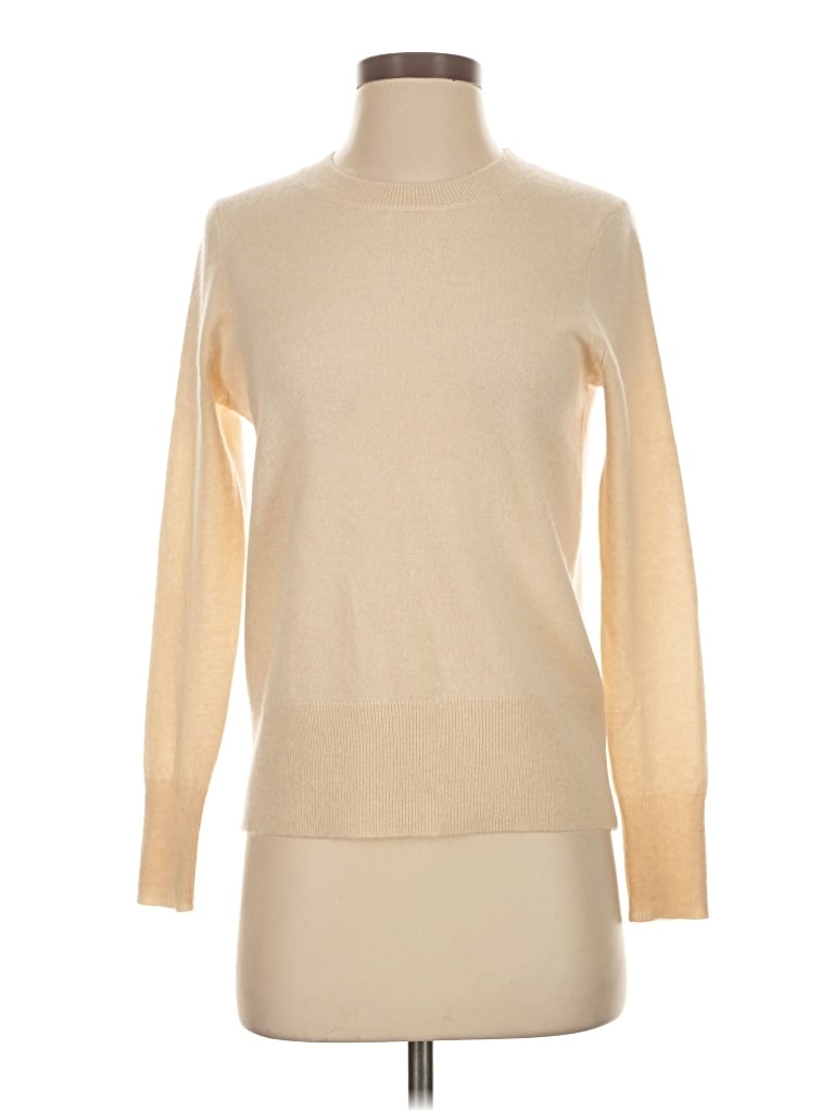 Pre-owned Jcrew Cashmere Pullover Sweater In Tan