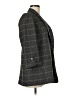 Anne Klein 100% Polyester Plaid Gray Blazer Size M - photo 4
