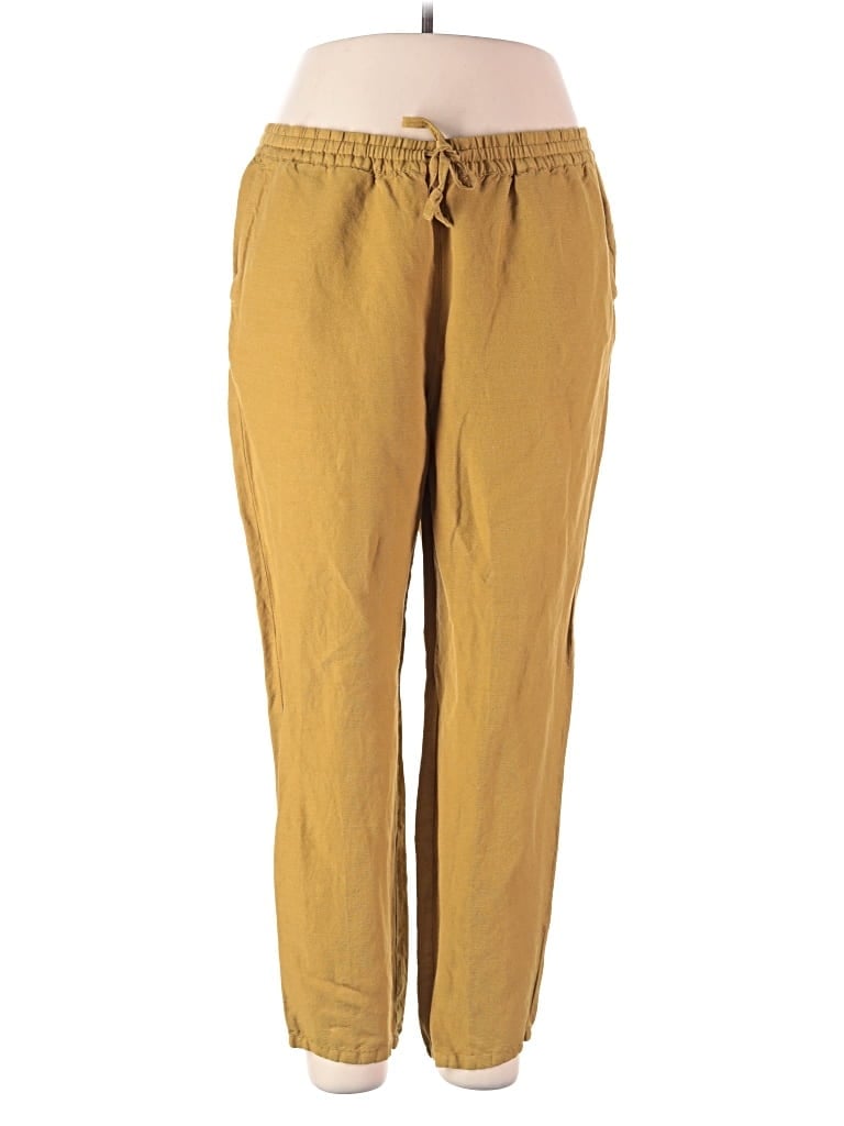 Pre-owned Jjill Linen Pants In Green