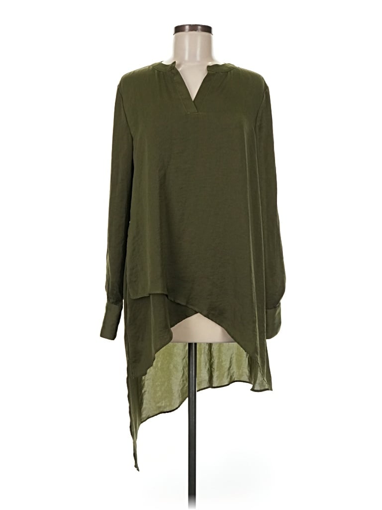 Pre-owned Catherine Malandrino Long Sleeve Blouse In Green