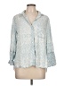 Bella Dahl Blue 3/4 Sleeve Button-Down Shirt Size L - photo 1