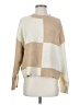 MNG Color Block Tan Pullover Sweater Size XS - photo 1