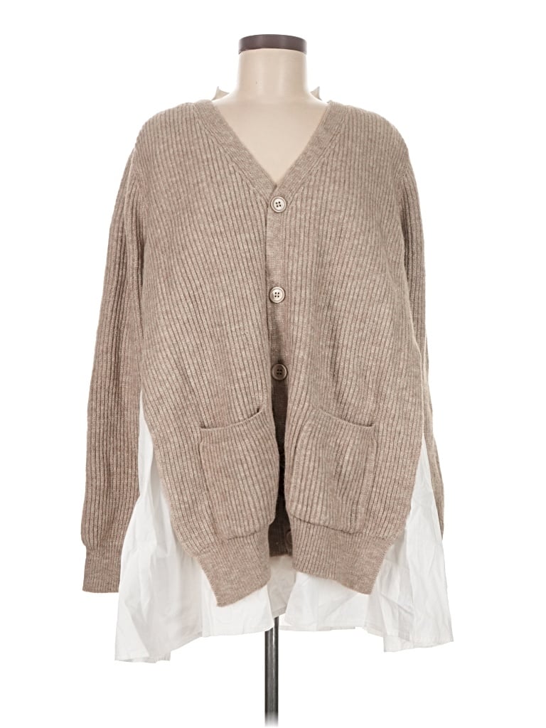 Pre-owned Mable Cardigan Sweater In Tan