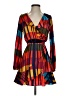 Express 100% Polyester Print Orange Casual Dress Size XS - photo 1