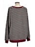 UEU Stripes Burgundy Pullover Sweater Size L - photo 2