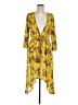 Ember 100% Polyester Floral Yellow Casual Dress Size M - photo 1