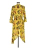 Ember 100% Polyester Floral Yellow Casual Dress Size M - photo 2