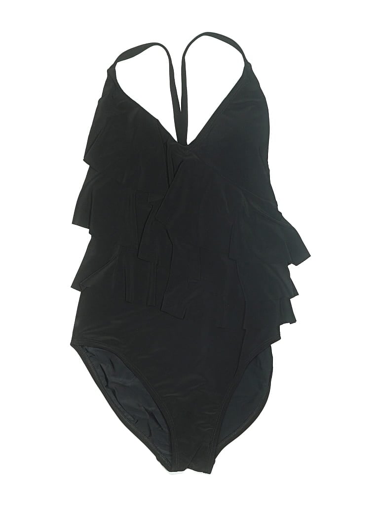 Pre-owned Assorted Brands One Piece Swimsuit In Black