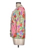 Talbots Floral Multi Color Green 3/4 Sleeve Top Size L - photo 5