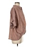 Hayden 100% Polyester Stripes Brown 3/4 Sleeve Blouse Size M - photo 4