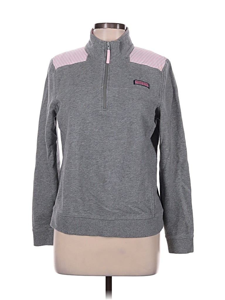Pre-owned Vineyard Vines Fleece Jacket In Gray