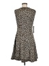 Current Air 100% Polyester Animal Print Brown Cocktail Dress Size M - photo 2