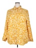 Ulla Popken Print Yellow Long Sleeve Blouse Size 20 - 22 - photo 1