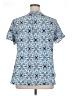 Van Heusen 100% Polyester Blue Short Sleeve Blouse Size XL - photo 2