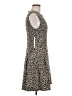 Current Air 100% Polyester Animal Print Brown Cocktail Dress Size M - photo 4