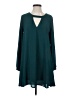 Express Outlet 100% Polyester Solid Teal Casual Dress Size S - photo 1